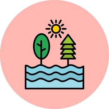 River Vector Icon