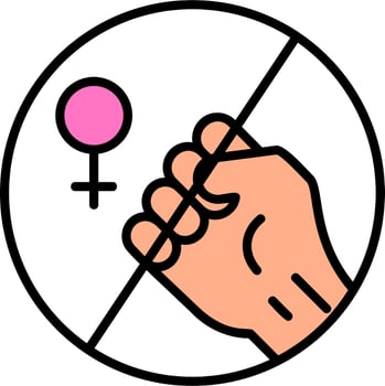 Stop Violence against Women Vector Icon