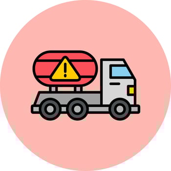 Caution Truck Vector Icon