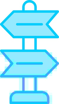 Sign Post Vector Icon