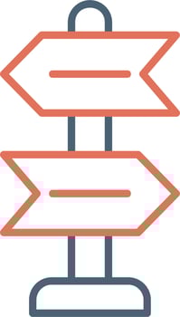 Sign Post Vector Icon