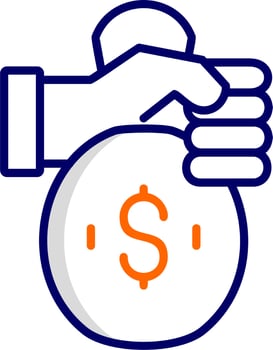 Money Bag Hand Vector Icon