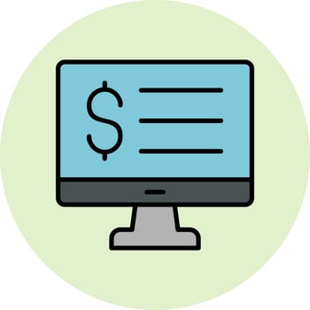 Online Bank Statement Vector Icon