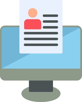 Online Resume Vector Icon