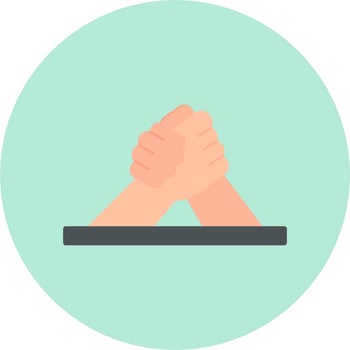 Arm Wrestling Icon vector
