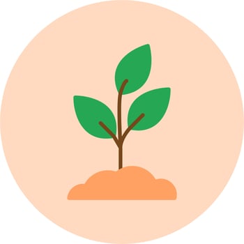 Plant Grows Vector Icon