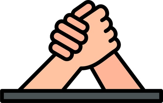 Arm Wrestling Icon vector