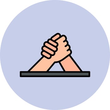 Arm Wrestling Icon vector