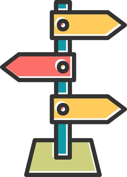 Directional Sign Vector Icon