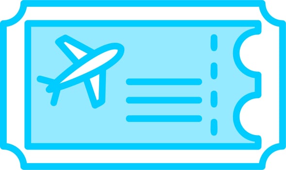 Plane ticket Vector Icon