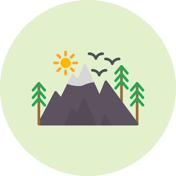 Mountains Vector Icon