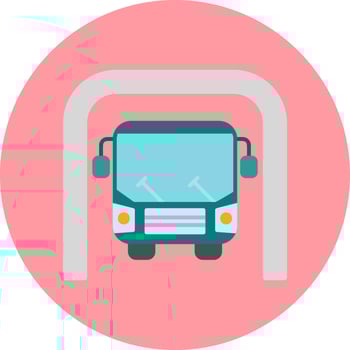 Bus Underground Vector Icon
