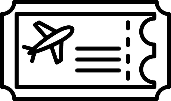Plane ticket Vector Icon