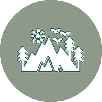 Mountains Vector Icon