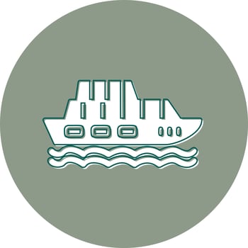 Cruise Ship Vector Icon