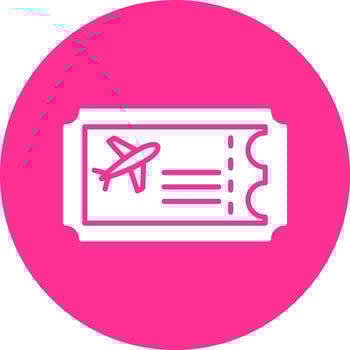 Plane ticket Vector Icon