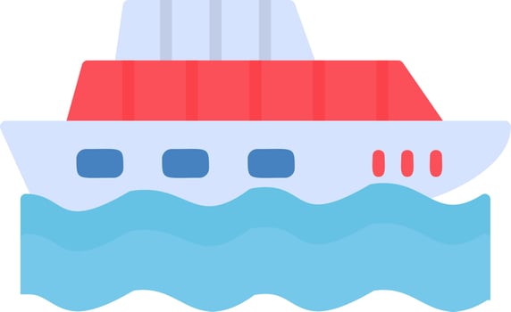 Cruise Ship Vector Icon