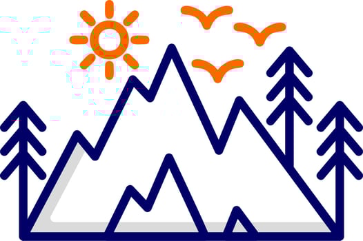 Mountains Vector Icon