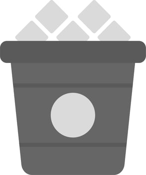 Ice Bucket Vector Icon