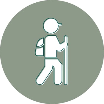 Hiking Vector Icon