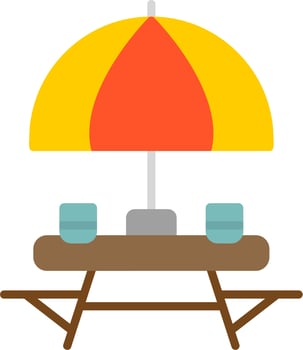 Outdoor Table Vector Icon