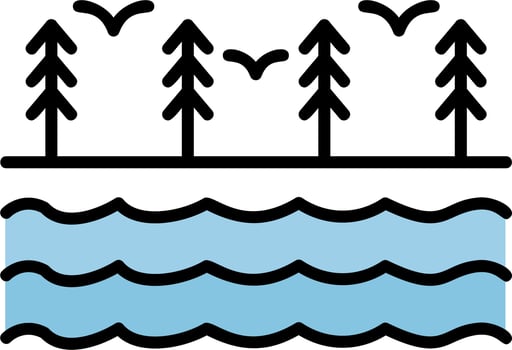 River Vector Icon