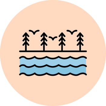 River Vector Icon