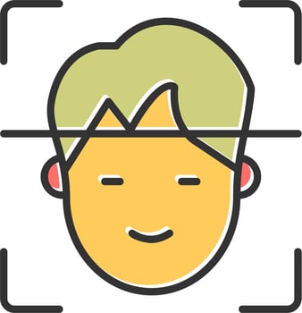 Face Recognition Vector Icon