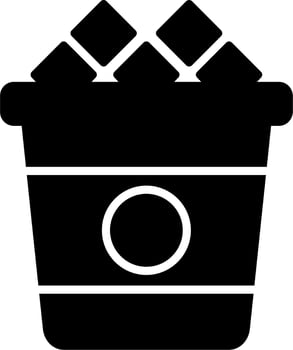 Ice Bucket Vector Icon