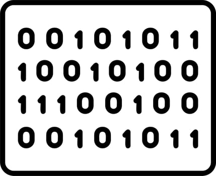 Binary Code Vector Icon