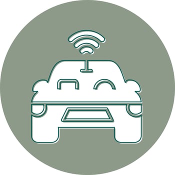 Autonomous Car Vector Icon
