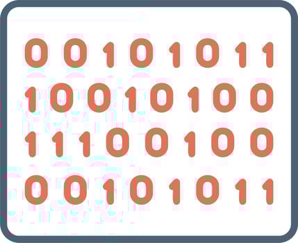 Binary Code Vector Icon