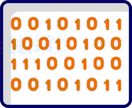 Binary Code Vector Icon