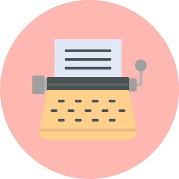 Typewriter Vector Icon
