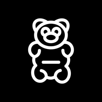 Gummy Bear Vector Icon Design