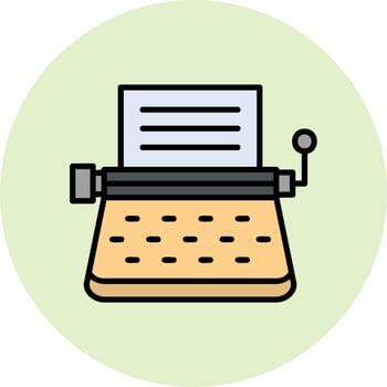 Typewriter Vector Icon