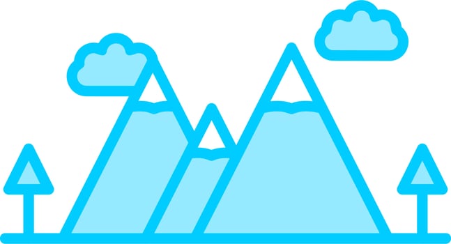 Mountain Ridge Vector Icon