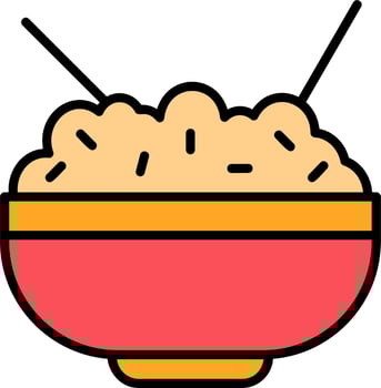 Rice Bowl Vector Icon