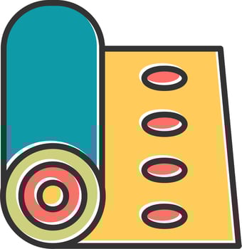 Yoga Mat Vector Icon