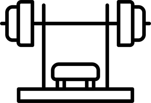 Bench Press Vector Icon
