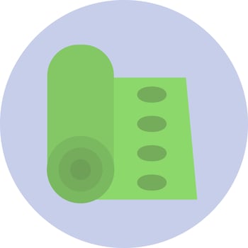 Yoga Mat Vector Icon