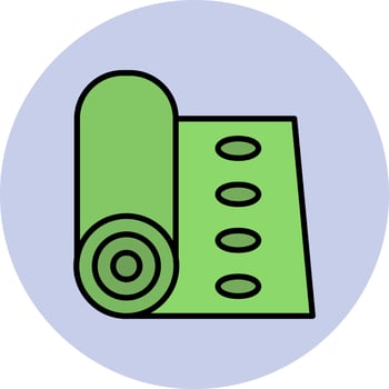 Yoga Mat Vector Icon