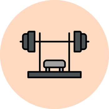 Bench Press Vector Icon