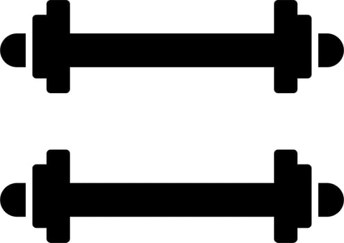 Weighted Bars Vector Icon