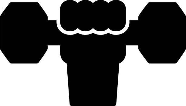 Hand Dumbbell Vector Icon