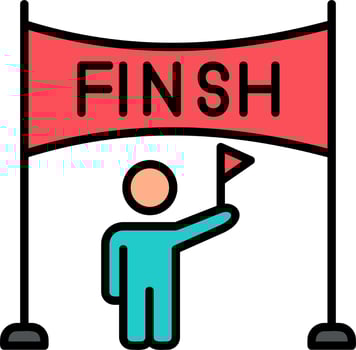 Finish Line Vector Icon