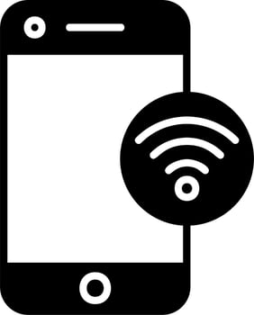 Mobile Wifi Vector Icon