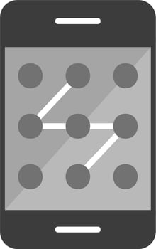 Mobile Pattern Lock Vector Icon