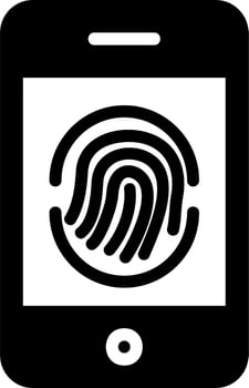 Fingerprint Mobile Vector Icon