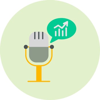 Bar Chart Podcast Vector Icon